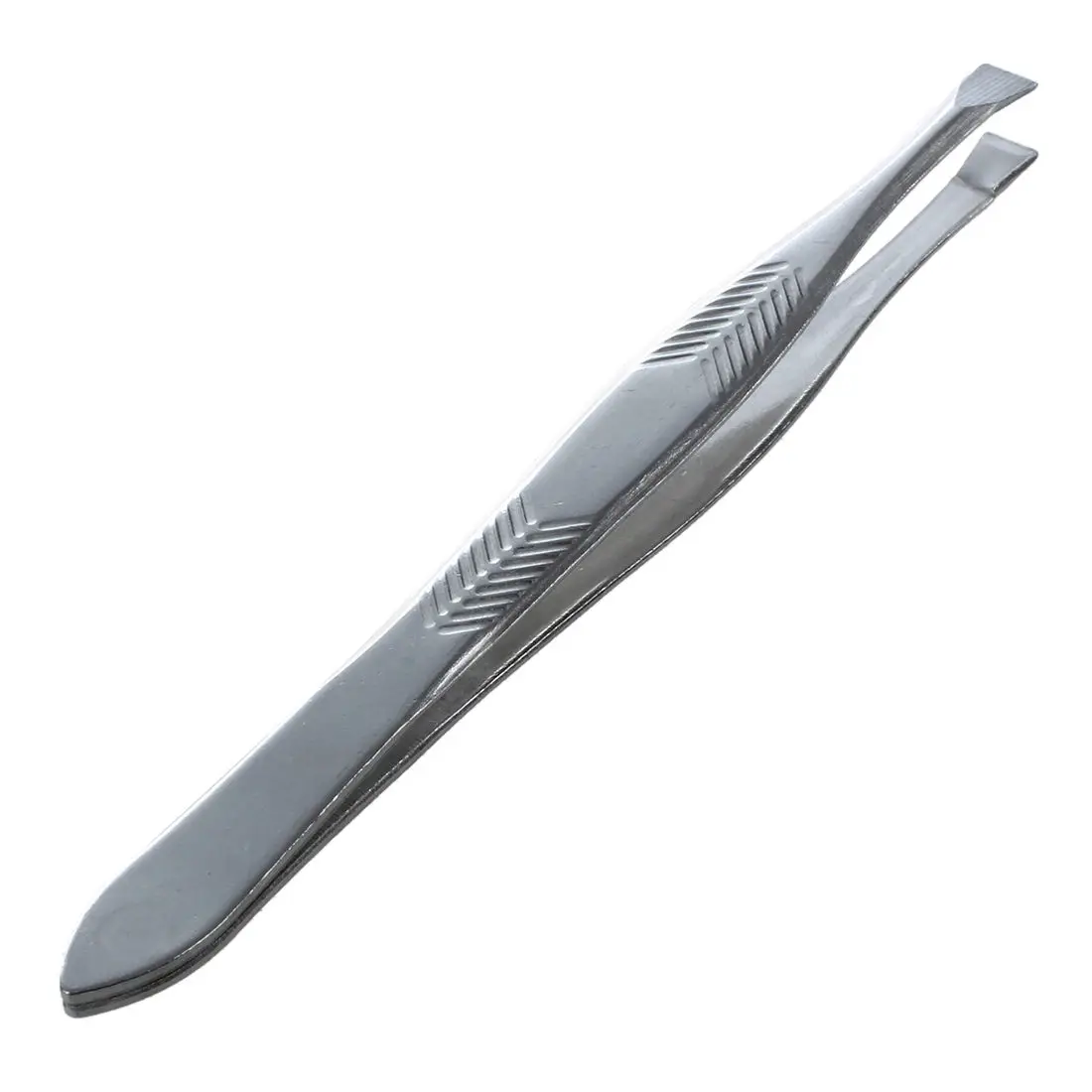 Silver Tone Stainless Steel 3.5" Length Tweezer for Eyebrow