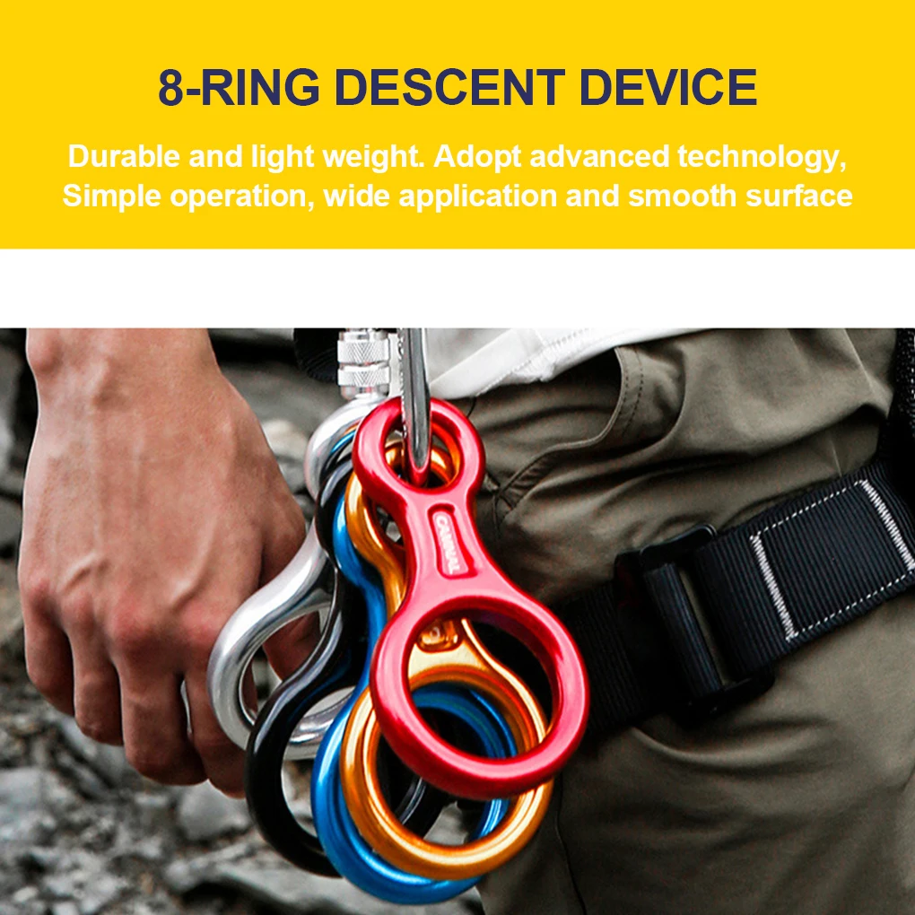 Climbing Gear Descender Safety Accessory Descending Accessories Professional Belay Device Rock Climb Equipment Silver