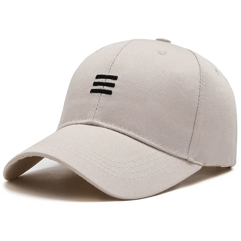 2024 Hat trendy simple three horizontal bars embroidered Summer Baseball Men Women\'s fashion leisure sunshade Cap