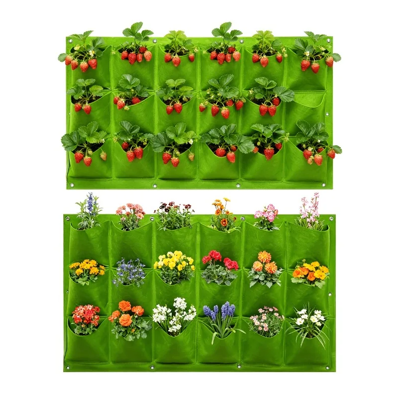Wall-Mounted Felt Planting Bags, Vertical 3D Plant Grow Bags for Greening Projects, Flower Growth Bags