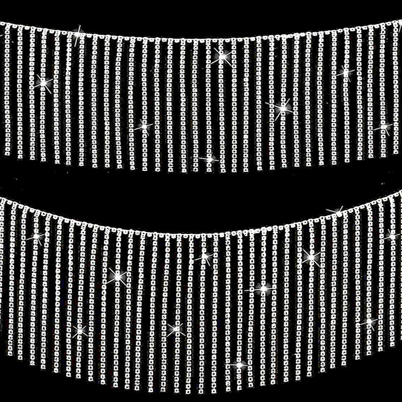 

Rhinestone Chains with Tassels DIY Hand Sew for Belly Dance Waist Belt Bags Shoes Hats Clothing Decoration Accessories