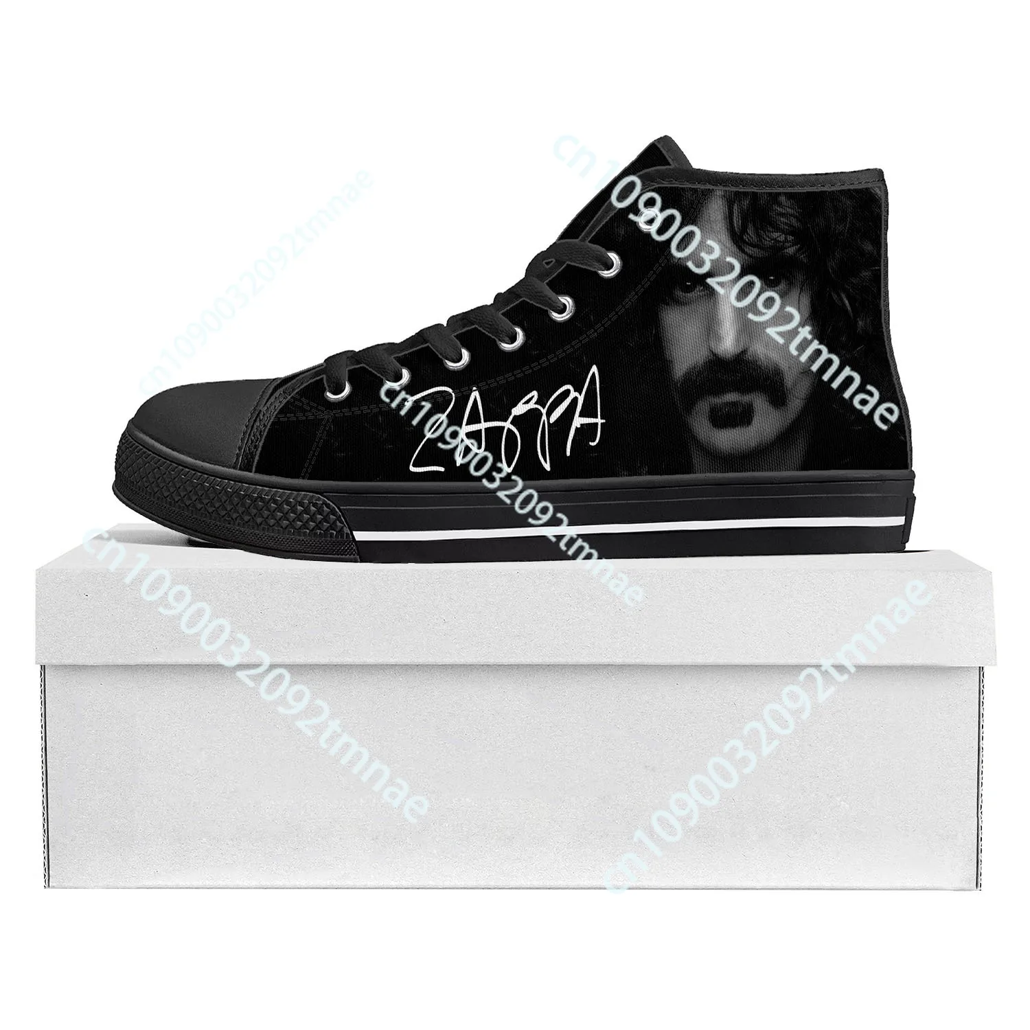 

Frank Zappa Rock Musician Pop High Top High Quality Sneakers Mens Womens Teenager Canvas Sneaker Casual Couple Shoes Custom Shoe