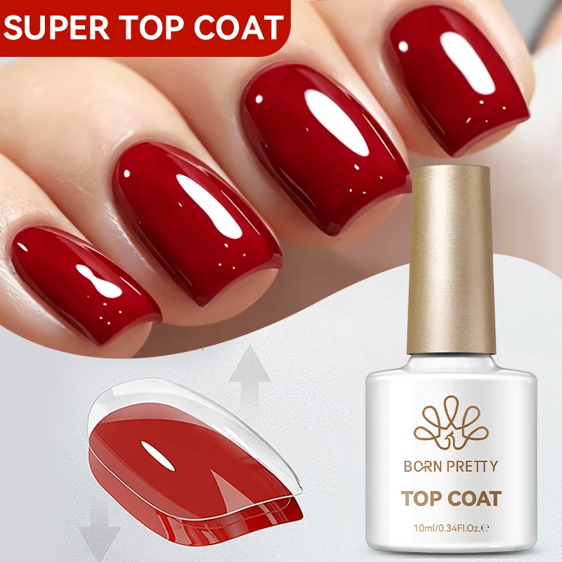BORN PRETTY 10 ml Basisgel Super Top Coat Maniküre Matte Top Coat Semi Permanent Soak Off UV Gel Lack
