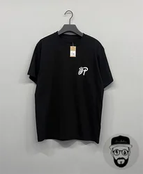 Black patta men's T-shirt, pure cotton loose casual hip-hop streetwear