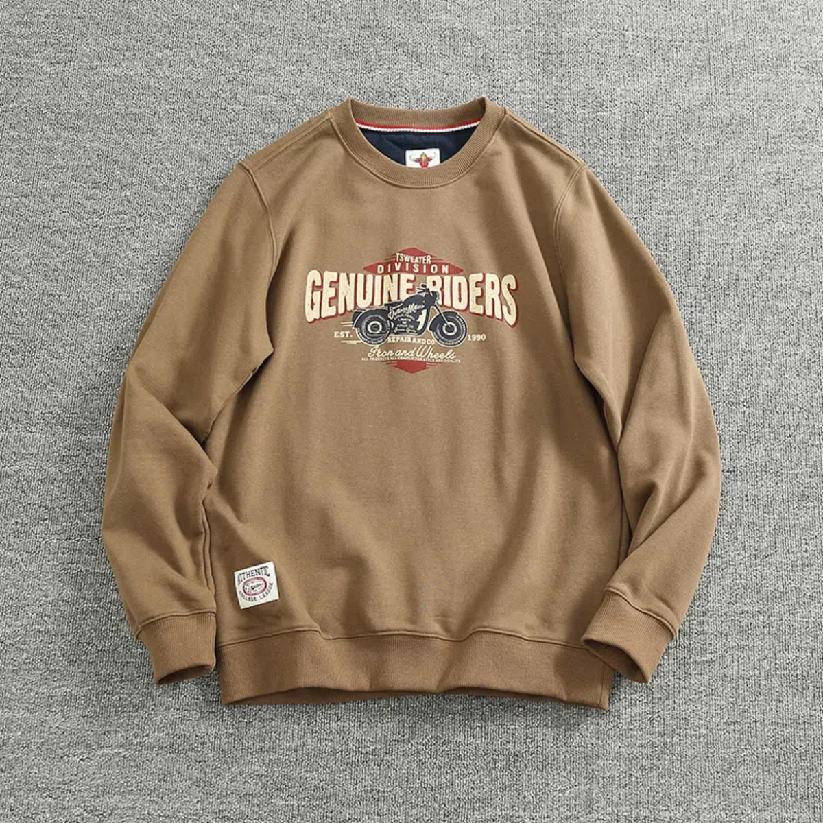 

Осенне-зимний новый пуловер с круглым вырезом, толстовка, Мужской винтажный Повседневный Топ из искусственной шерсти