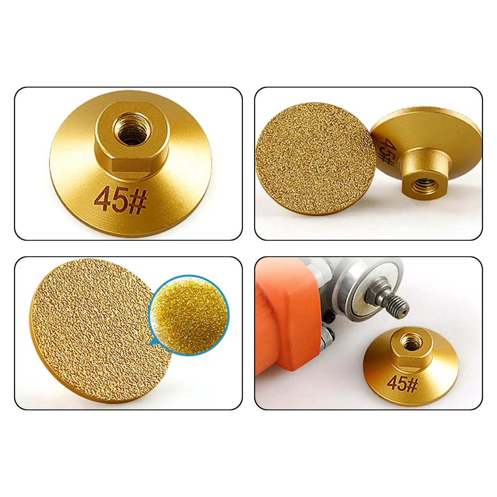 

5cm Angle Grinder Wheel Disc, M10 Thread Multifunctional Polishing Pad Brazed Disc, for Granite Masonry