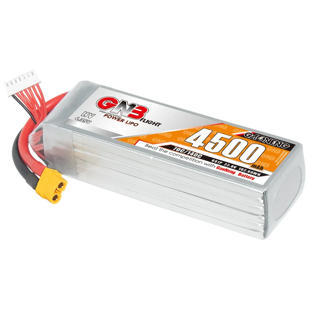GNB 6S 4500mAh Lipo Bateria 22.8V 70C/140C z wtyczką XT60 XT90 do RC FPV Drone Quadcopter Samolot Helikopter RC Bateria