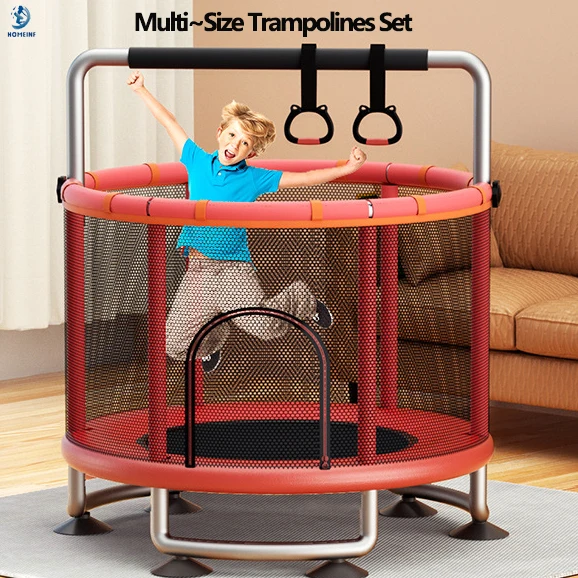 

Multi-Size Diameter Exercise Trampoline with Net Children's Birthday Gift Indoor Bouncing Bed Foldable Jumping Jacks Set