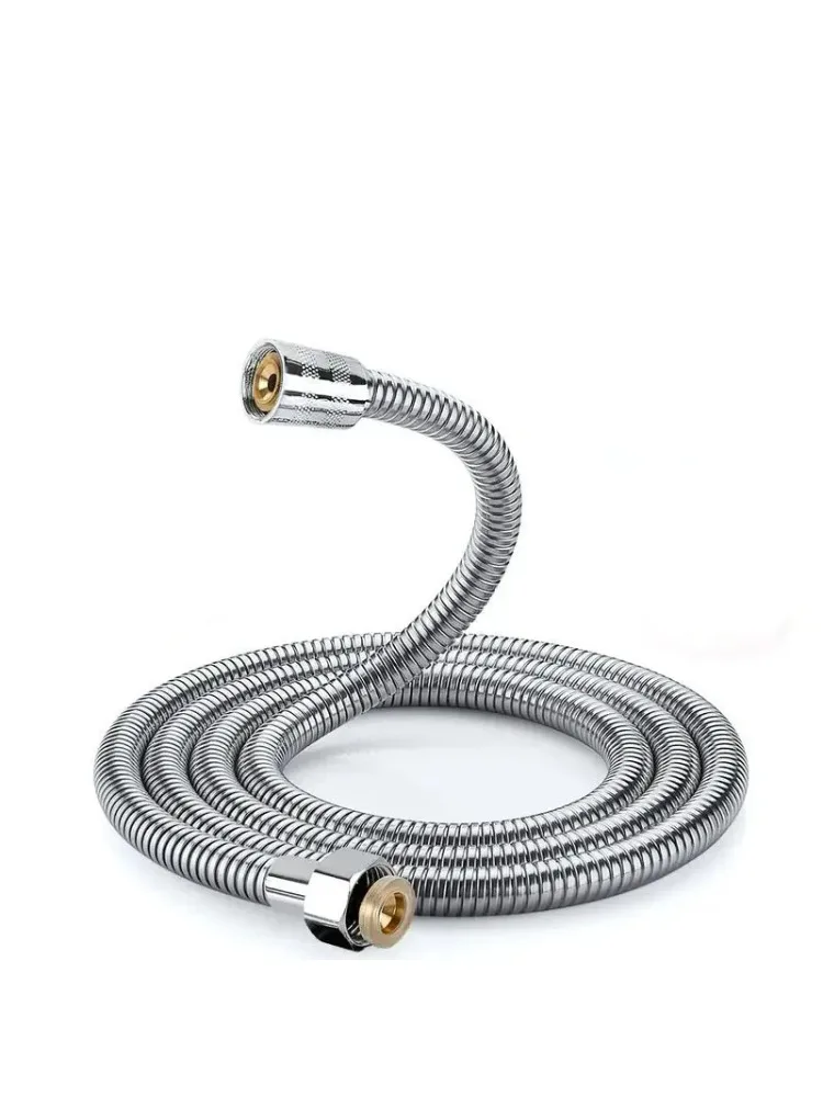 Tubo de extensão de mangueira de aço inoxidável, 2m, tubo de extensão de chuveiro de banheiro, tubo