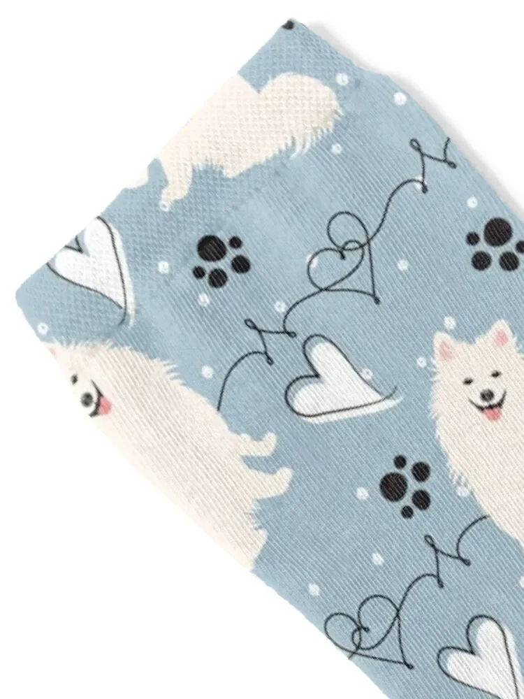 LOVE American Eskimo Dog Socks custom sports winter thermal designer fashionable Socks Male Women's