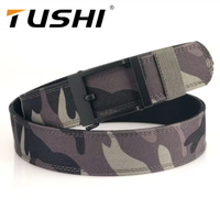 TUSHI Brand 3.8 Wide Double layer thickened tactical belt multifunctional automatic buckle upgraded version gun hanging nylon