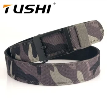 TUSHI marka 3.8 geniş çift katmanlı kalınlaşmış taktik kemer çok fonksiyonlu otomatik toka yükseltilmiş versiyonu silah asılı naylon