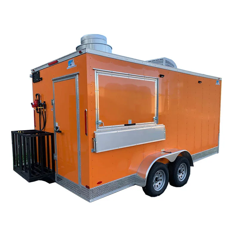 Customized Car Traction Street Trailer Outdoor Fast Food Trailer Cafe Hot Dog Full Kitchen Food Truck