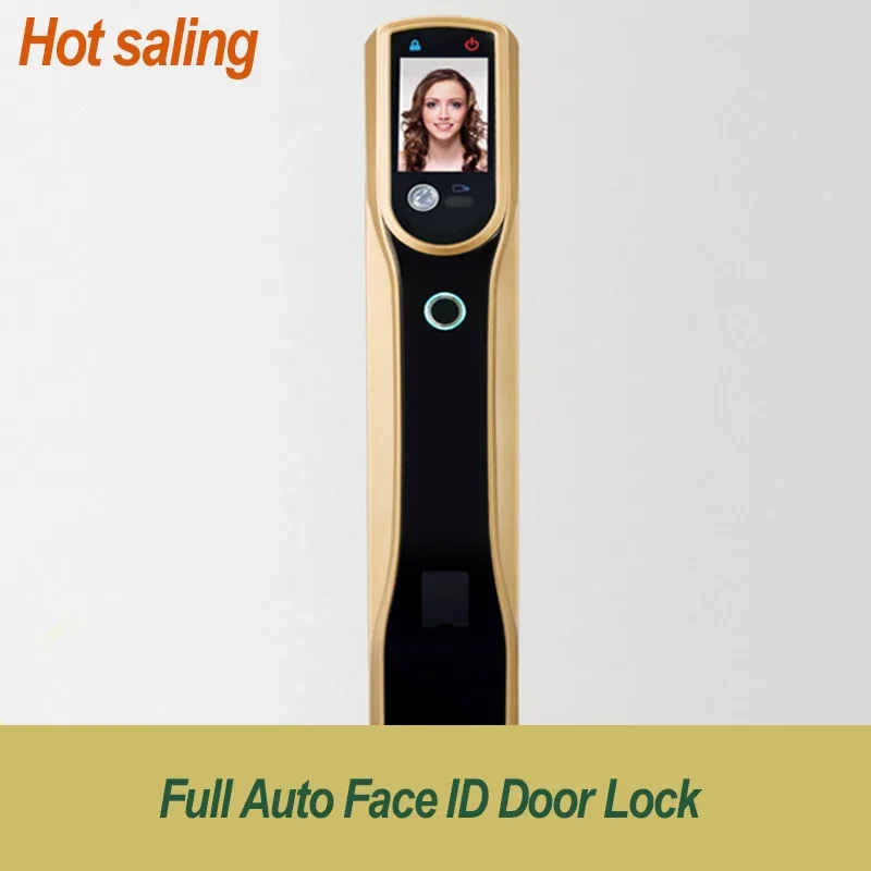 Smart Electronic Door Lock Face Recognition ID Fingerprint  RFID Card Touch Screen Keypad Password Remote Unlock