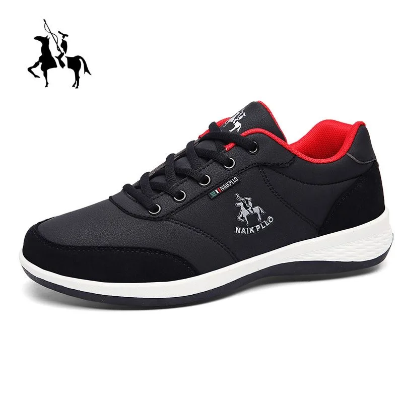 Fashion Casual Shoes Mens Outdoor Tennis Sneakers Lightweight Comfortable Lace Up PU Trainer