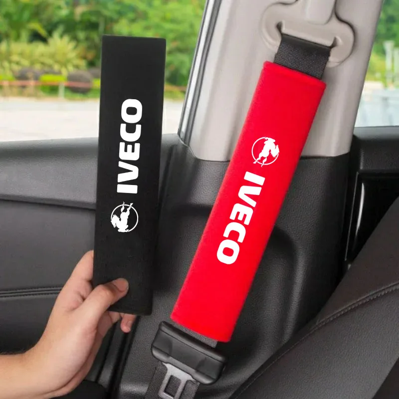 Car Safety Belt Shoulder Cover Pad For IVECO Banner 3ft X5 Ft 3ft X5ft Daily IV V VI Van Auto Accessories