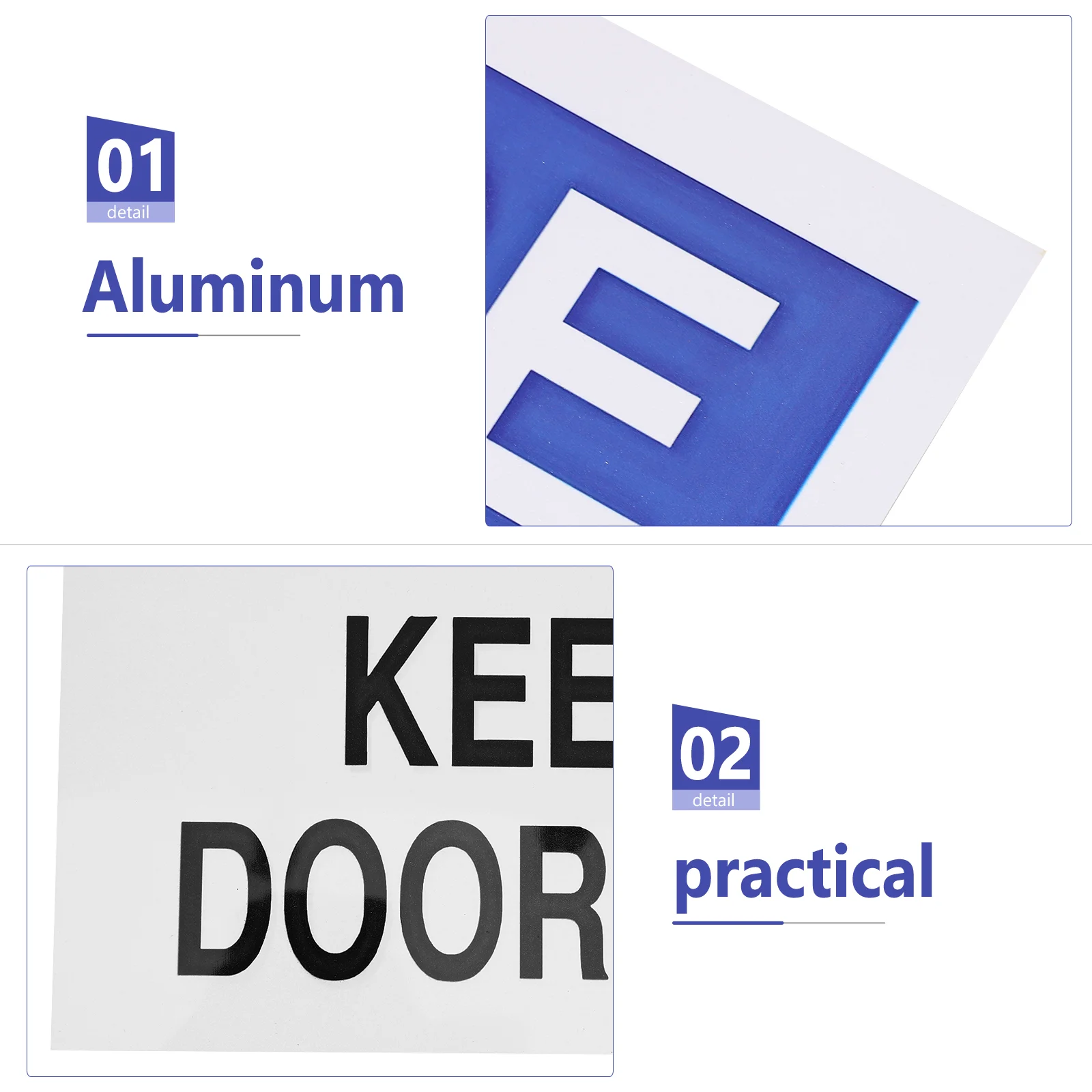 Logo Signs Please Keep Door Closed This for Business Warning Safety Closing Aluminum Plate Office