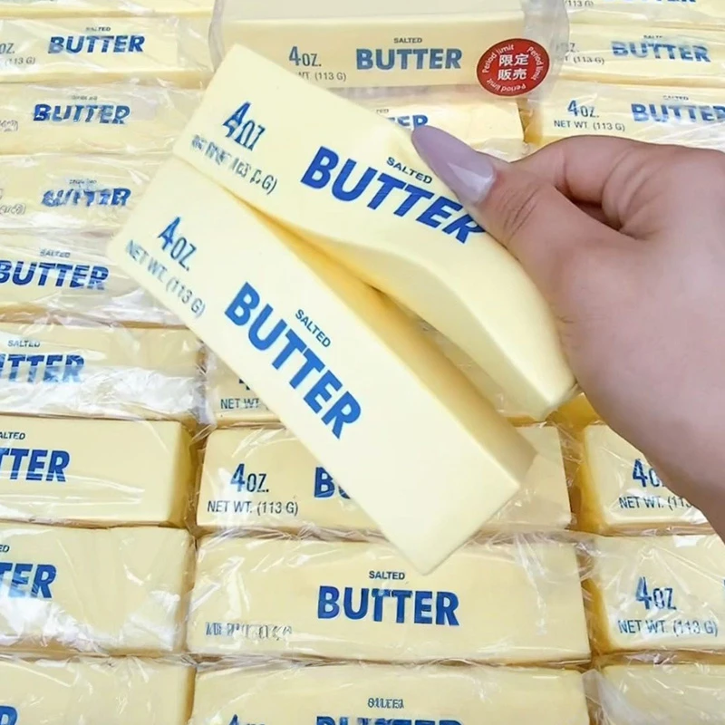 Butter-Stick Squishy Fidget Spielzeug Elastischer Käsestab Lustiges Quetsch-Scherzspielzeug Stress- und Angstlinderungsspiel Entspannungswerkzeug
