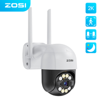 ZOSI PTZ Wifi IP Camera 4MP 3MP Outdoor AI Person Vehicle Package Pet Detect Wireless Camera Two-Way Audio Security CCTV Camera