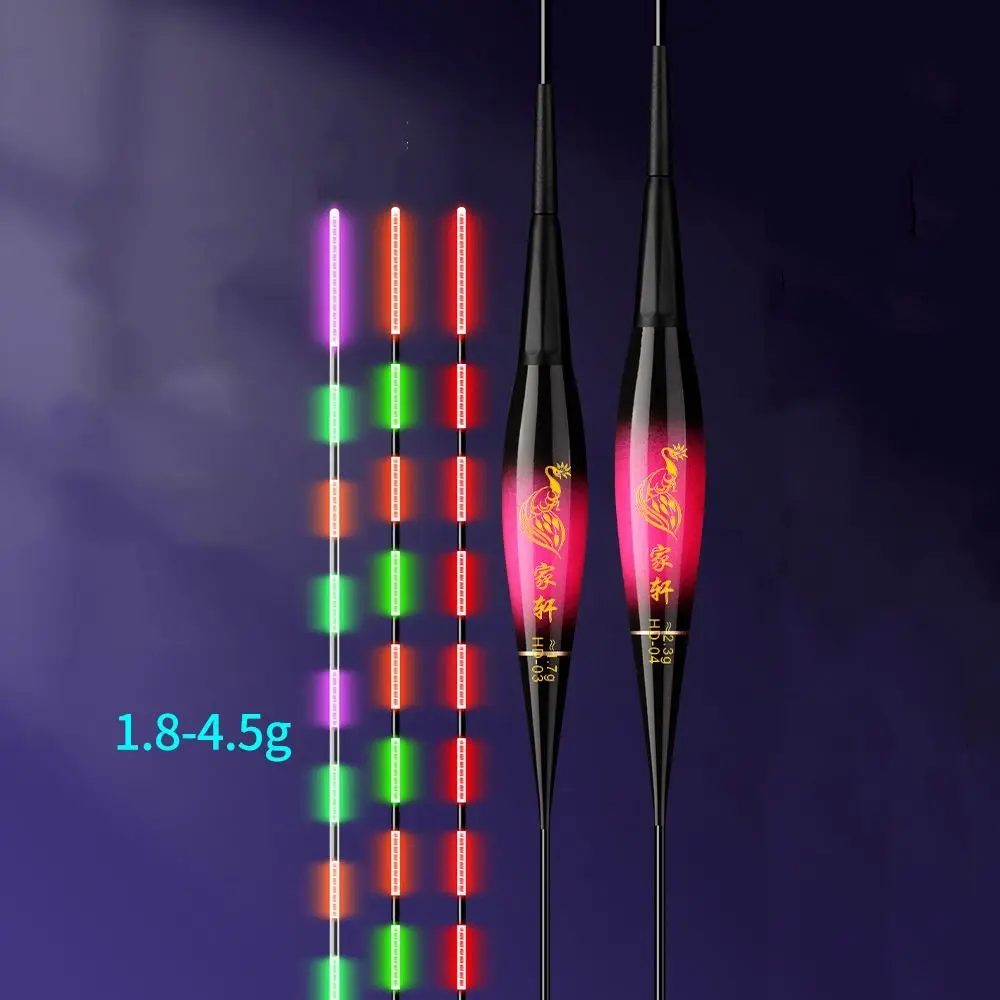 Boya de pesca Led inteligente con indicador electrónico, boya de recordatorio altamente sensible, Strike Rock 2, Bobbers de luz, tubo de deriva de deslizamiento de cola larga