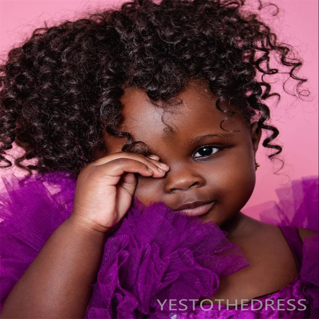 Personalizzato 2025 carino uva fiore ragazza abiti ragazze compleanno abito da comunione abiti maniche a sbuffo gioiello appliqued abito da ballo in pizzo