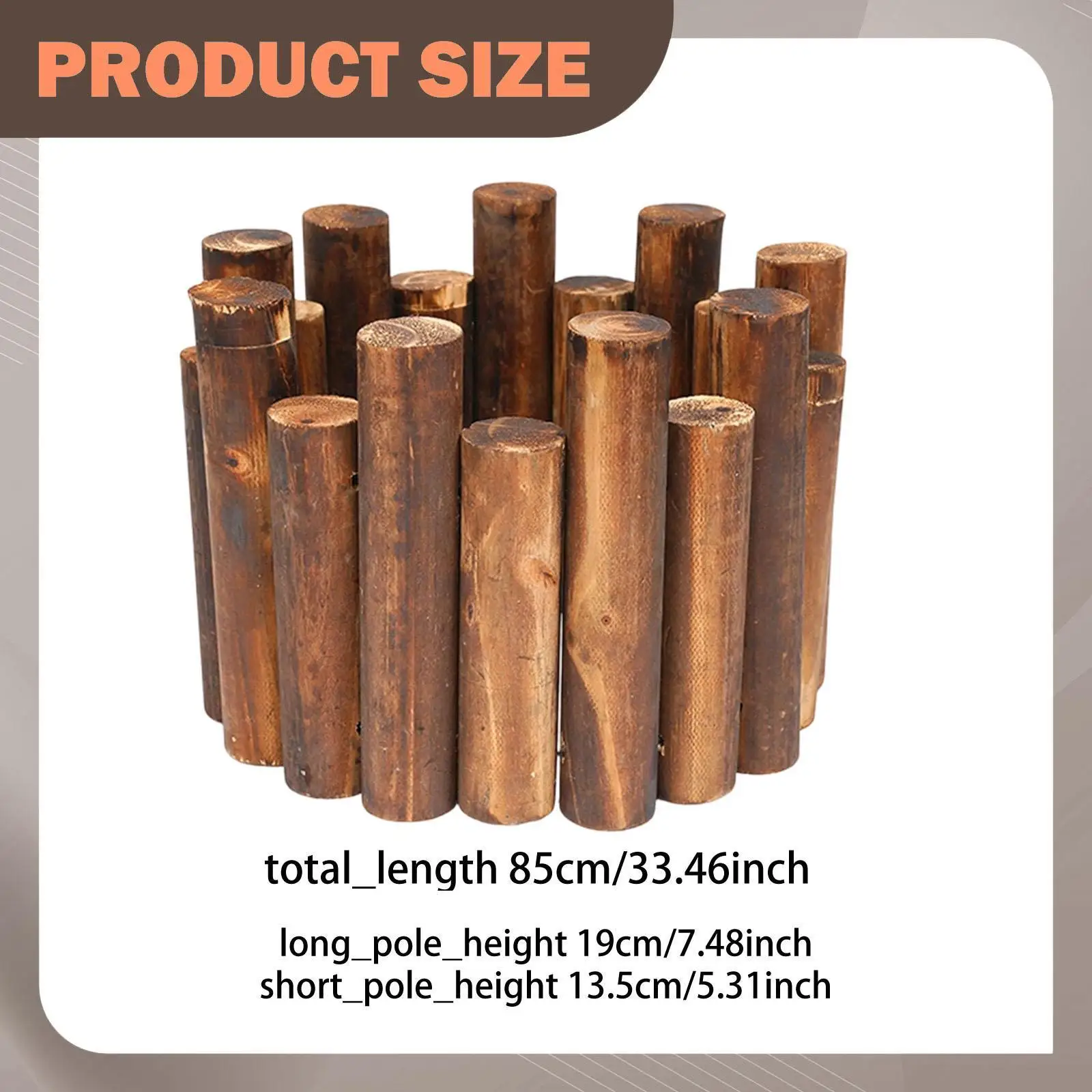 Wood Garden Fence Decorative Border Wood Fence Landscaping Edging Border for Patio Yard Flower Beds Outdoor Landscaping Indoor