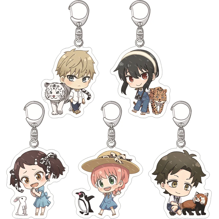 55MM Anime SPY×FAMILY Figur Twilight Yor Forger Anya Forger Damian Desmond Becky Blackbell Acryl-Schlüsselanhänger Kawaii ‌   Geschenke