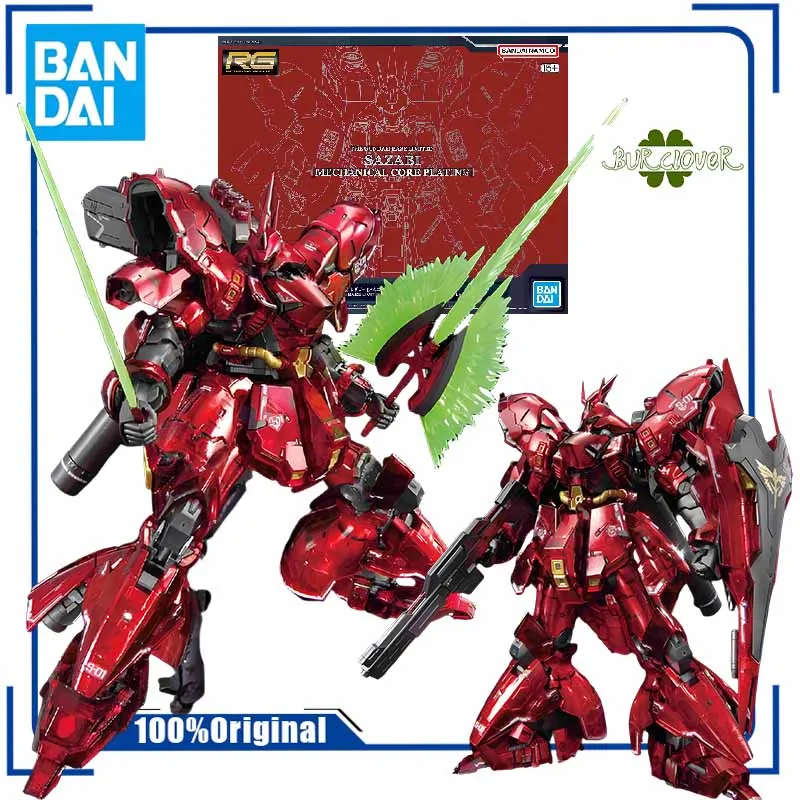 

Bandai Original GUNDAM RG Series SAZABI MECHANICAL CORE PLATING Anime Action Figure Assembly Model Toys Collectible Model