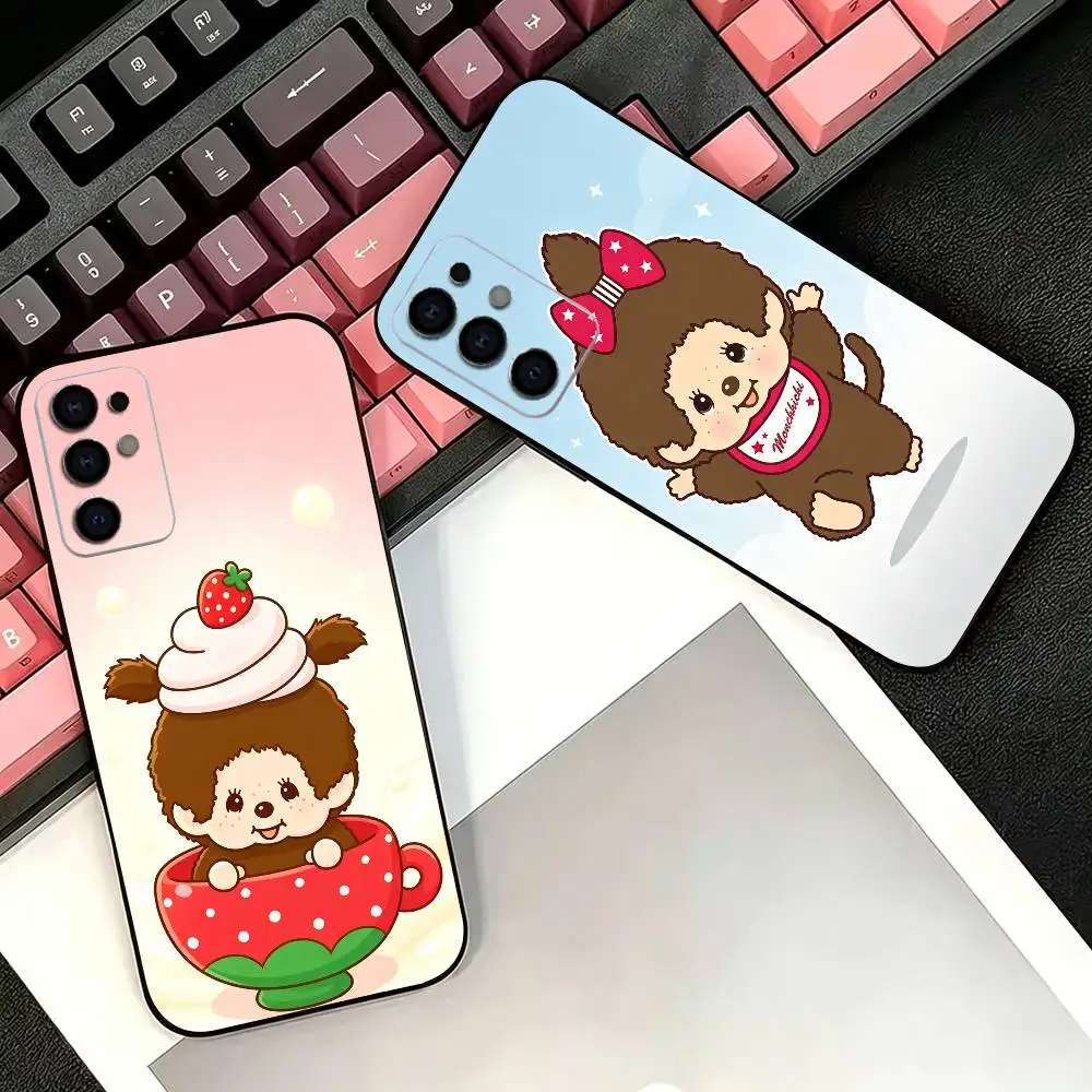Cute M-monchhichis-s BABY Phone Case For Samsung S26,25,24,21,22,21,20,10,9,8,7,6,Ultra,Plus,Fe, Lite Black Cover