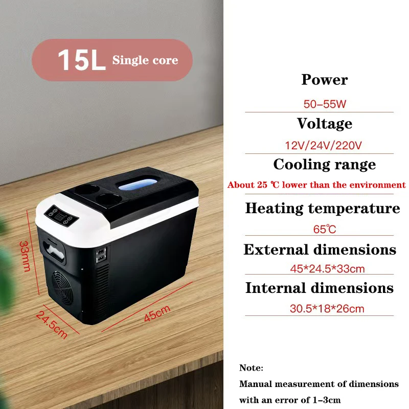 15L/20L Digital Display Car And Home Mini Refrigerator 12V 24V 220V Outdoor Portable Picnic Cooling Warming Fridge Refrigerator