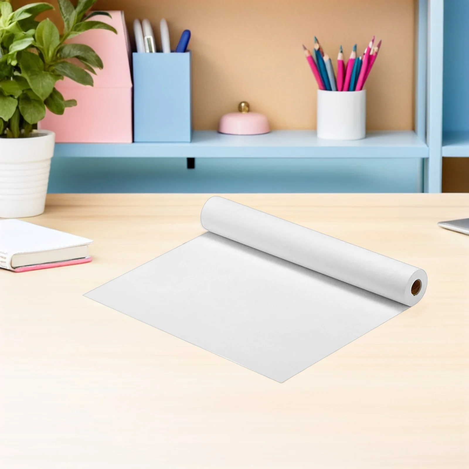 

1 Roll White Drawing Painting Paper Roll For Craft Art Activities Watercolor Sketching Blank Paper Compatible With Pencils