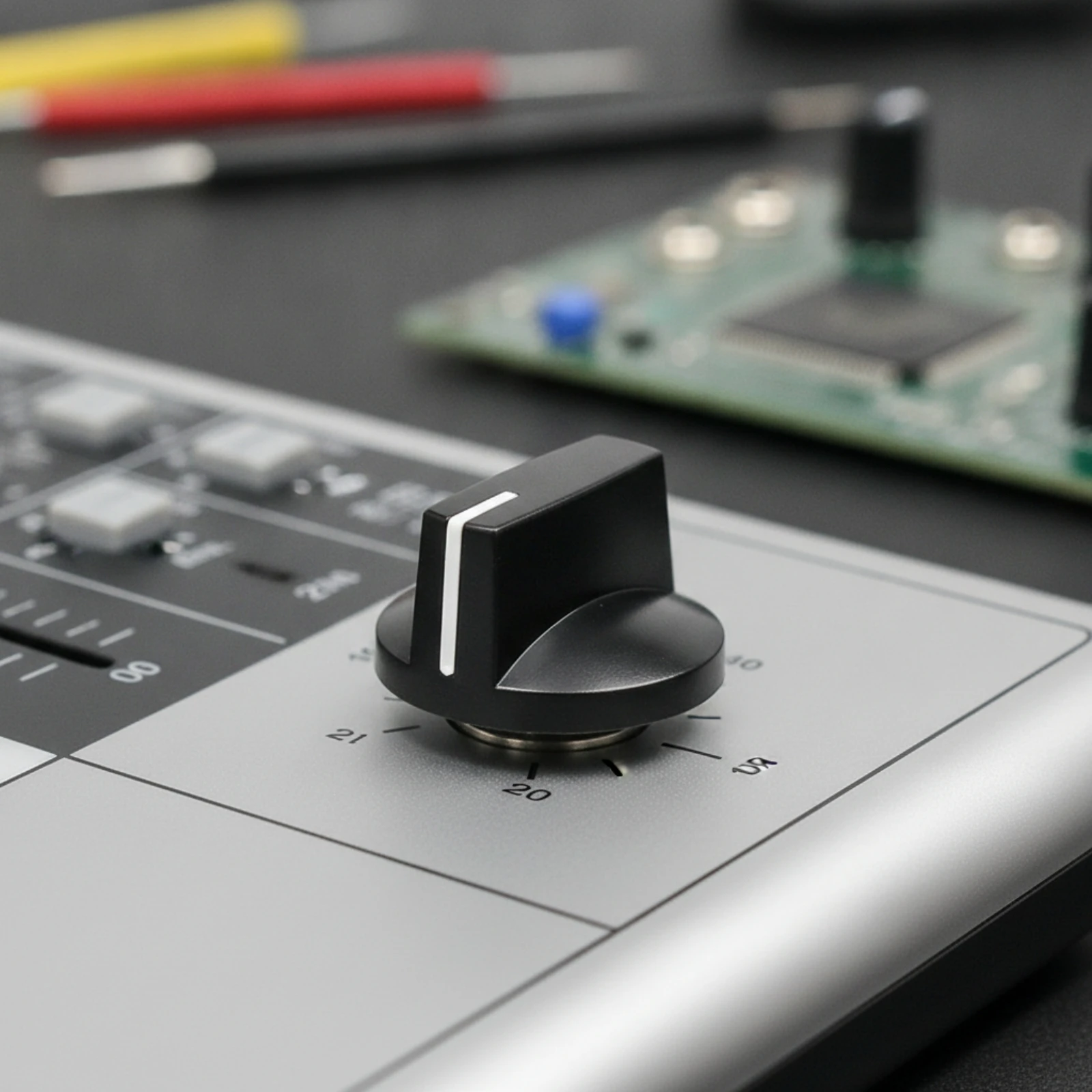 Potentiometer Knob with 6 Mm Shaft Hole Compact Rotary Knob Cap Potentiometer Cap Low-Height for Makers, Electronic Switches