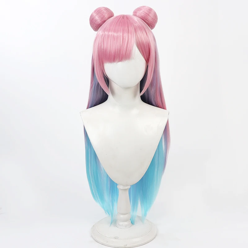 Anime Cute Slime Puniru Cos Cosplay Wig Halloween Carnival Party Props Synthetic Hair Heat Resistant Fiber + Wig Cap