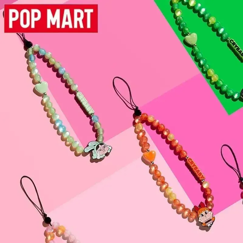 POP MART Crybaby X The Powerpuff Girls Series Phone Charm Genuine Blind Box Mystery Box Guess Bag Toys Doll Anime Figure Desktop view 4