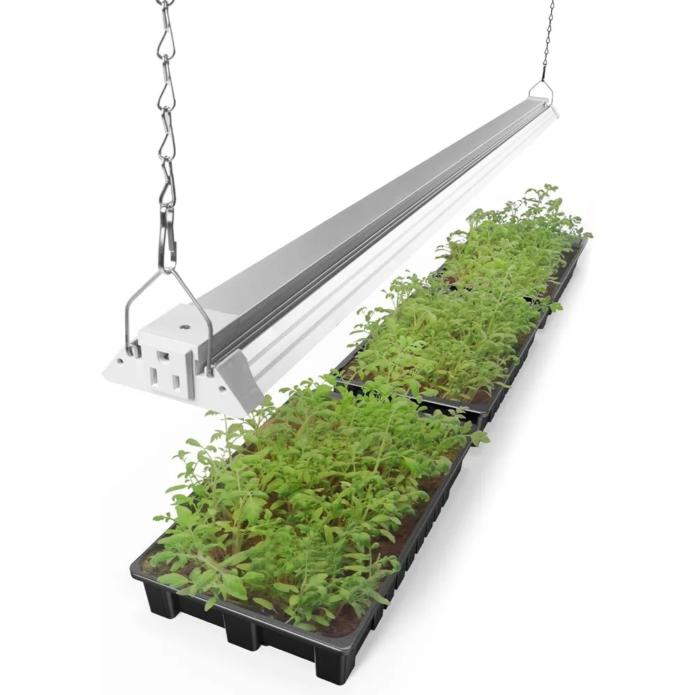 

Светодиодный фитосветильник полного спектра 4FT 72W с красным светом 660 нм, высокой интенсивностью PPFD, подвесной, соединяемый, для рассады, овощей и комнатных растений, 1 шт.
