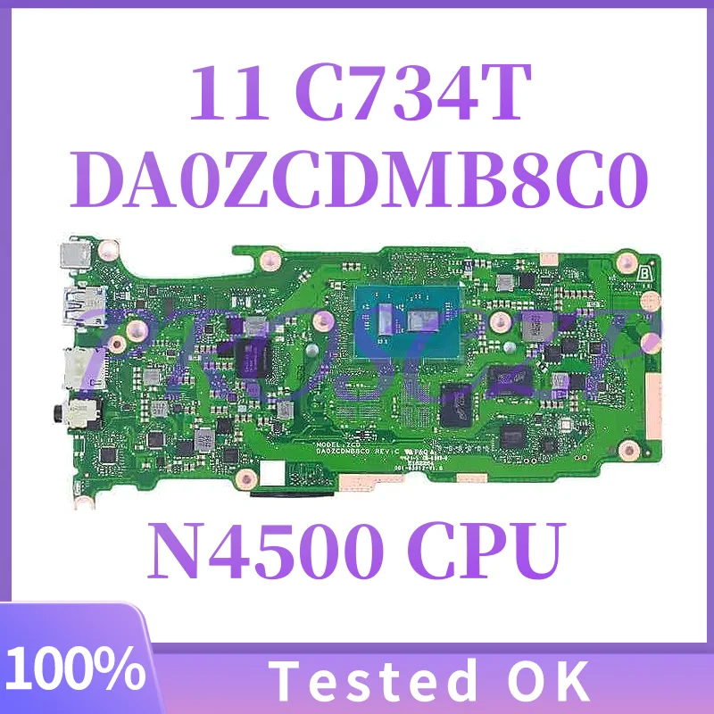 Placa base DA0ZCDMB8C0 NB.AYV11.001 para Acer Chromebook C734, 8 GB de RAM, 32 GB de almacenamiento, Intel N4500, probada, envío rápido
