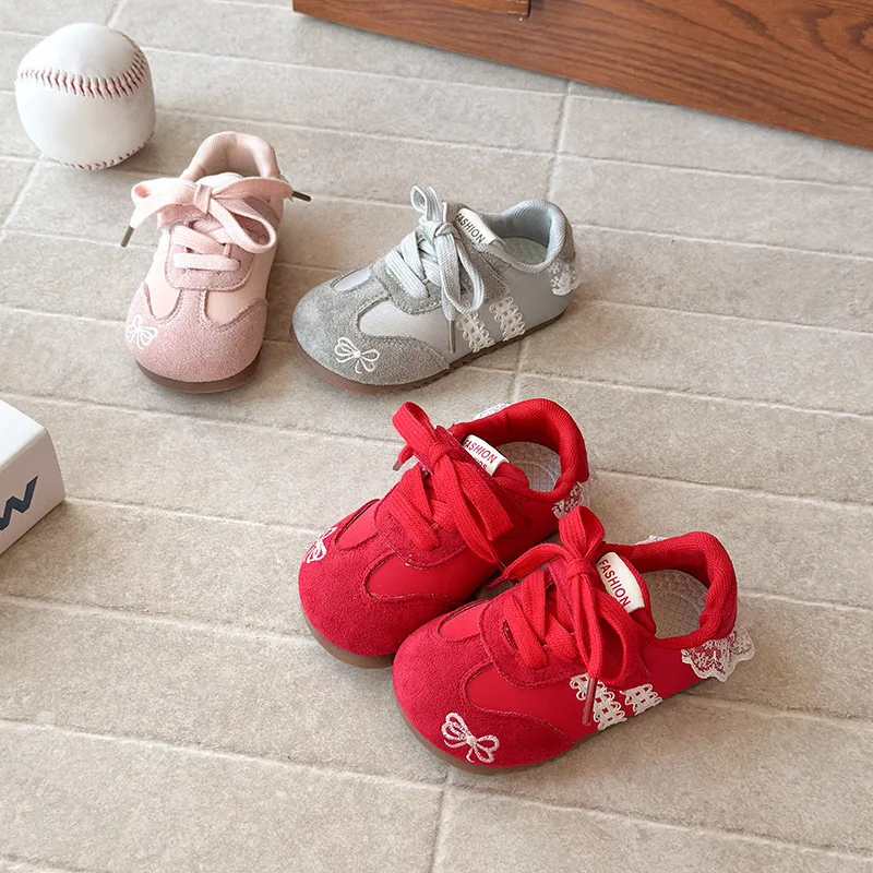 

Детские повседневные кроссовки, кроссовки, осень 2023, новая модная прогулочная обувь для маленьких мальчиков, кружевная мягкая детская спортивная обувь для девочек