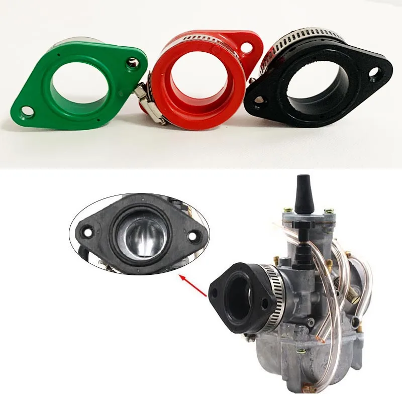 Adaptador de Borracha para Coletor de Admissão de Carburador de Moto PWK21 24 26 28 30 32 34 PE28 CVK PZ para JOG, Moto de Trilha, ATV, Scooter