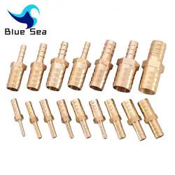 Accesorio de tubería de manguera recta de latón igual a lengüeta 4mm 5mm 6mm 8mm 10mm 12mm 16mm 19mm 25mm acoplador de púas de cobre de Gas, adaptador de conector