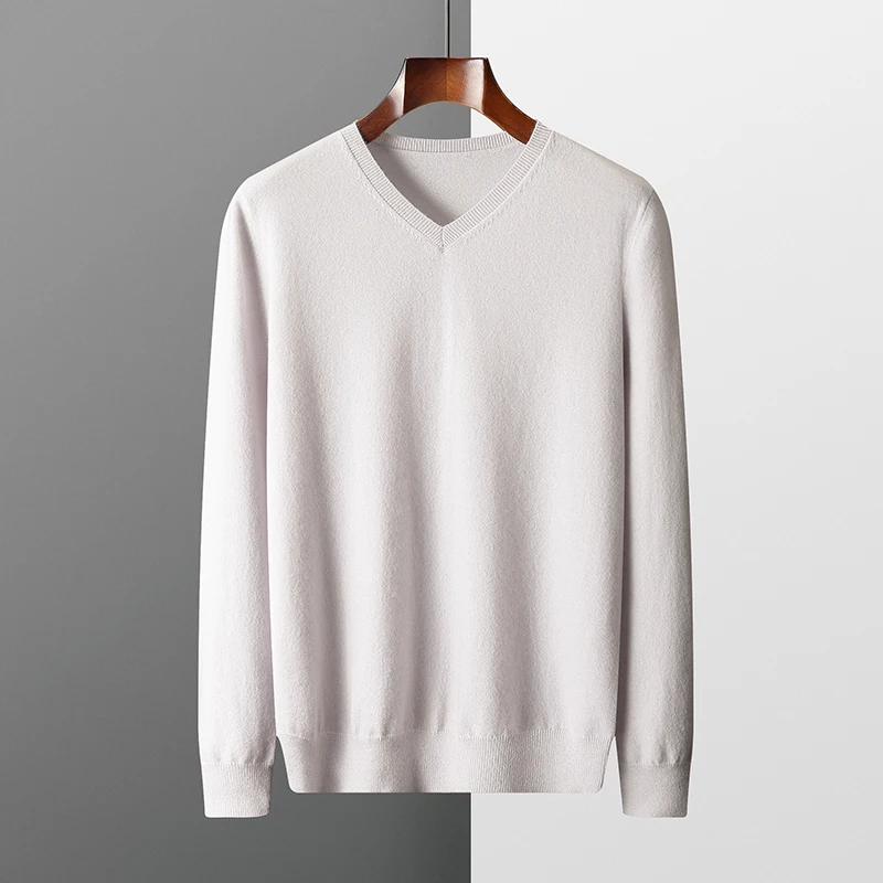 

2024 new autumn and winter 35% cashmere, men's cashmere sweater, V-neck, casual, popular, fashionable, cashmere sweater