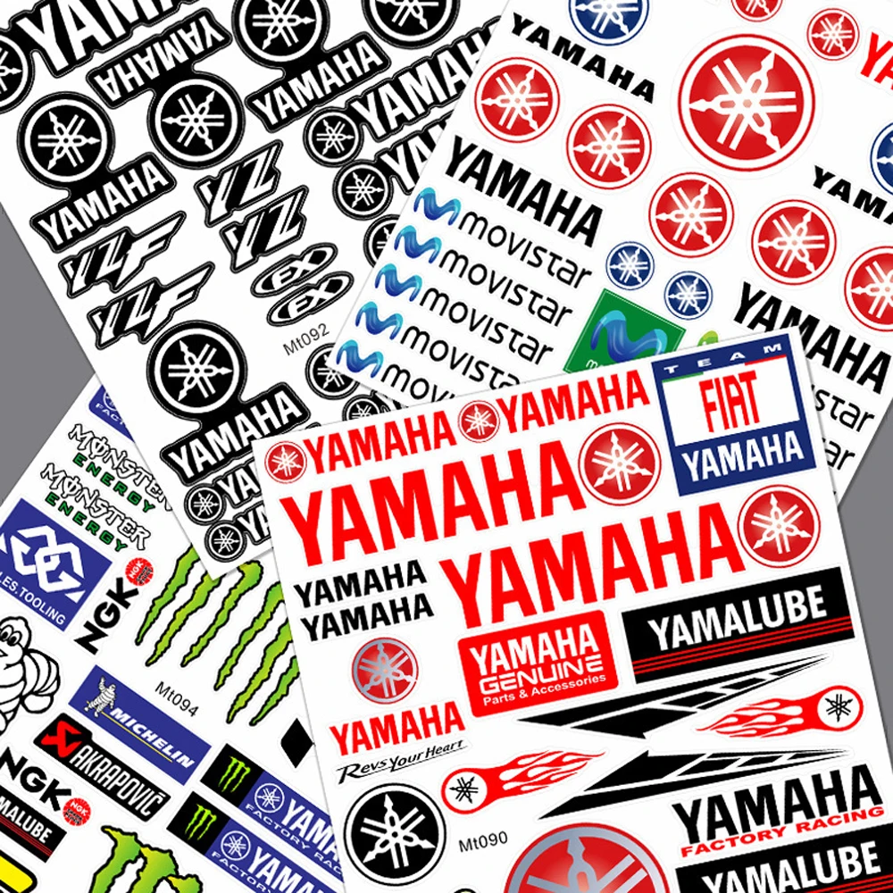مجموعة ملصقات لخوذة خزان الدراجة النارية بشعار ياماها من الفينيل #3