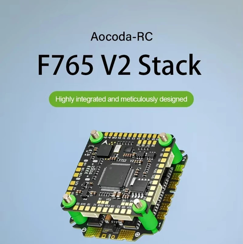 Aocoda RC F765S V2 Stack with F722 V2 Flight Controller ESC 65A Electronic Speed Controller 30x30mm for FPV Racing Drone DIY Par