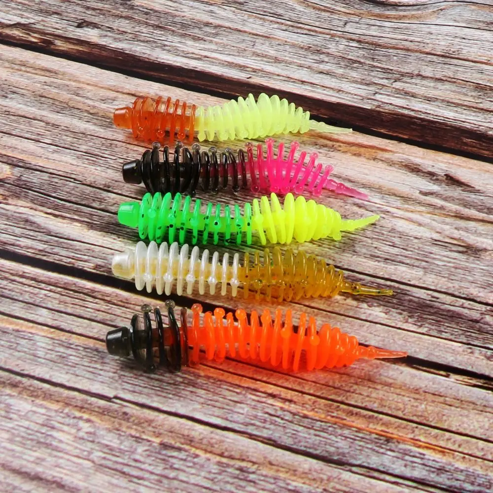 Paddle Tail Soft Fishing Lures TPR 5cm 1.27g/7.5cm 1.32g 3-jointed Soft Lure Slow sinking Bicolor Artificial Bait Pike and Bass