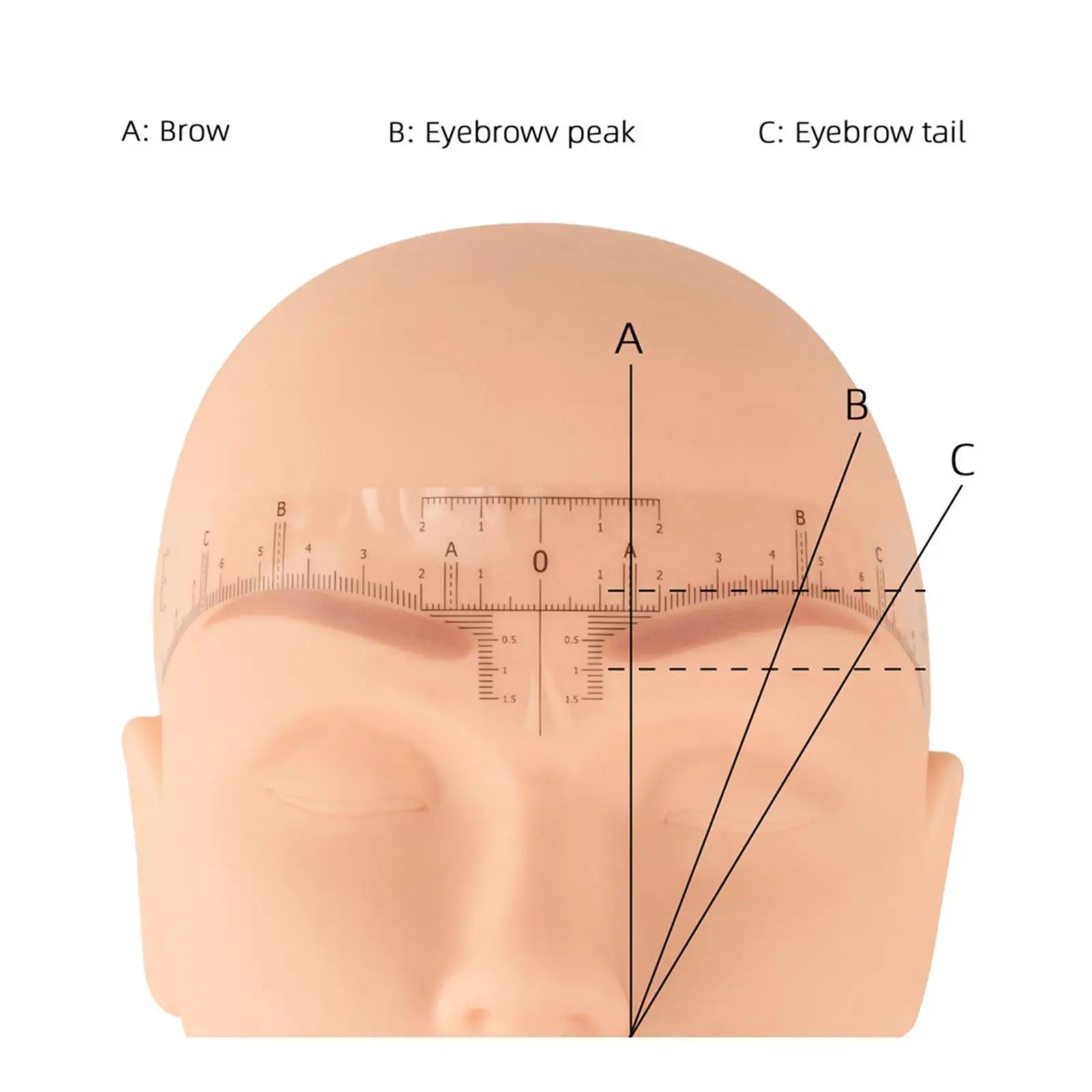 Wegwerp Wenkbrauw Liniaal Wenkbrauw Stencil Voor Wenkbrauw Positiemeting
