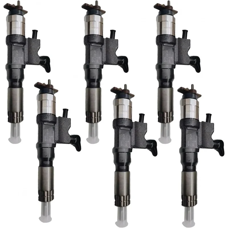 6PCS Fuel Injector 095000-6120 for Komatsu Loader WA500-6 w/Engine SAA6D140E