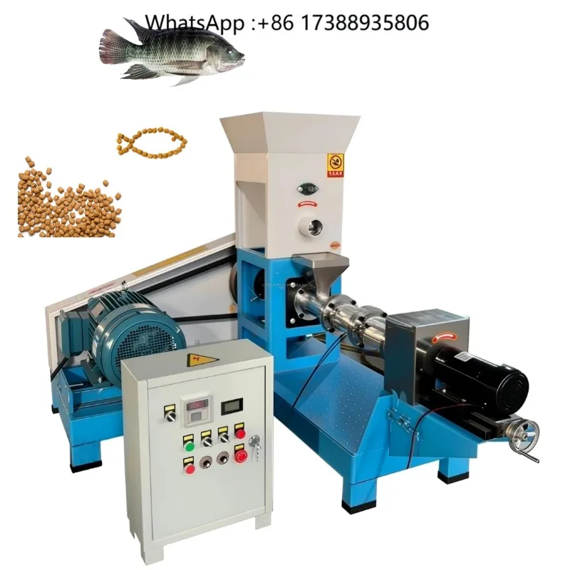 Floating Fish Feed Extruder Production Machine Fish Feed Pellet Processing Equipment Pet Dog Foodfeed Extruder Processing Plant