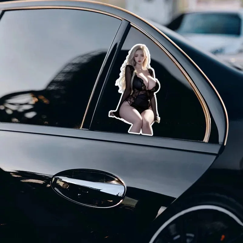 Cute anime vinyl car decals, waterproof and sunproof stickers, suitable for decorating auto body, window glass, fuel tank