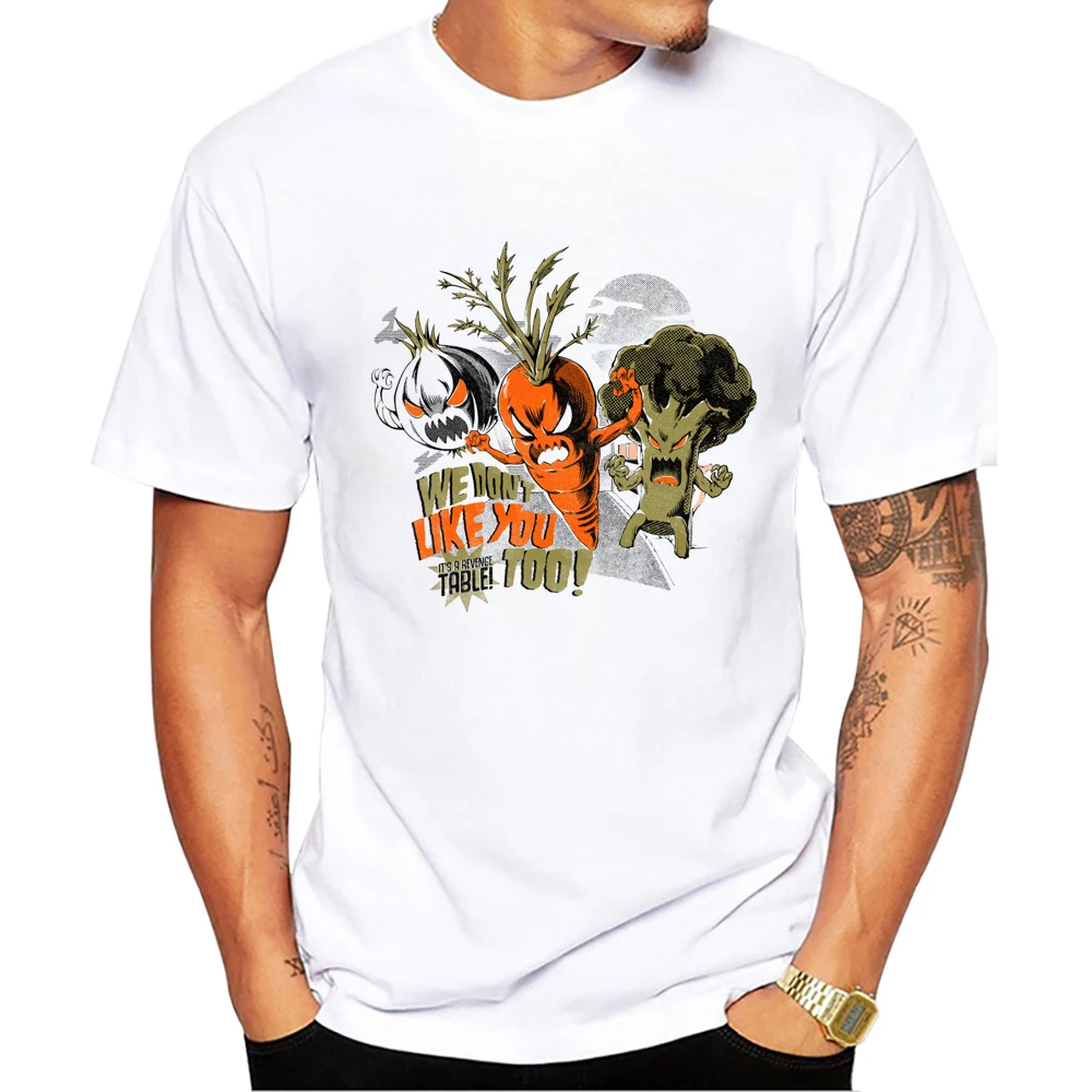 2024 Men's Fashion crazy vegetables Design T-Shirt Cool Creative Printing Tops