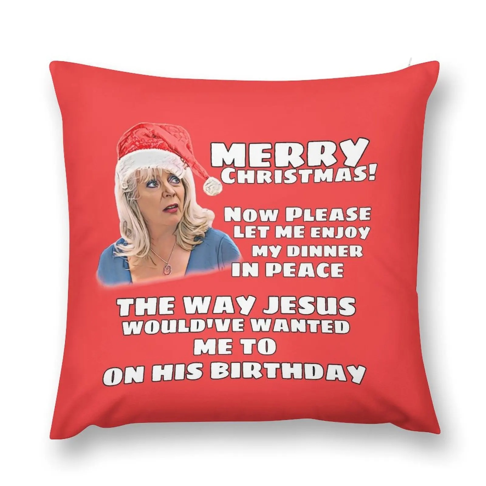 

Pam Gavin & Stacey Christmas “Jesus Would’ve Wanted” Throw Pillow Sofas Covers Bed pillowcases pillow