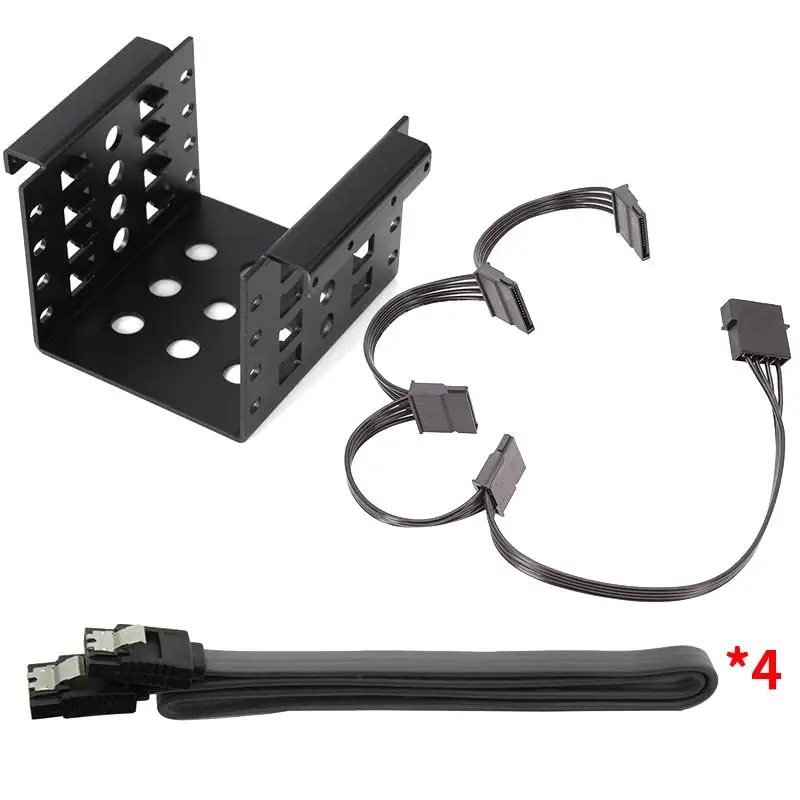 Internal Hard Drive Caddy Mounting Kit 4x 2.5 Inch SSD HDD to 3.5 Inch Bay SATA Adapter